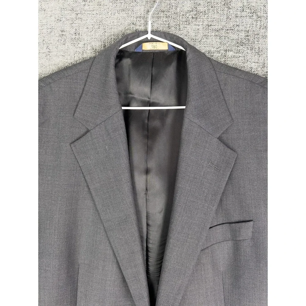 Brooks Brothers 346 Blazer Mens 41L Gray 2 Button Stretch Business Academia
